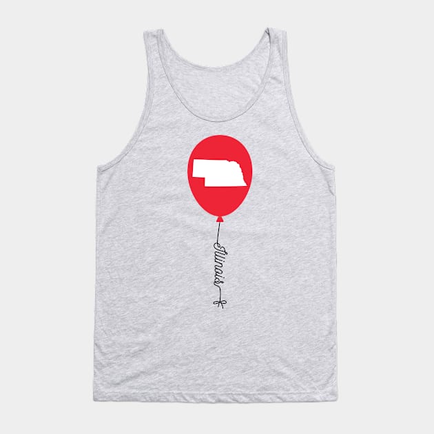 Illinois State Balloon Tank Top by InspiredQuotes